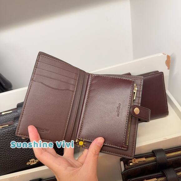 NWT Coach 2-in-1 Wallet Smooth Leather CCL71 IM/ESPRESSO Gold - Picture 5 of 11